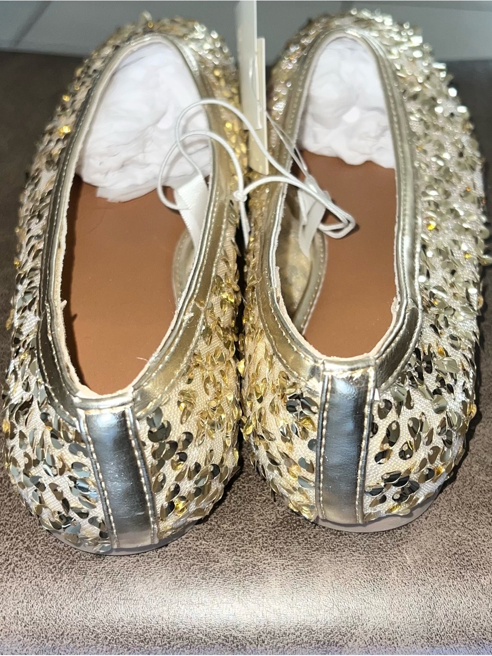 NWT A New Day Women Sammie Shoes with Memory Foam Insole - Champagne - Picture 6 of 8